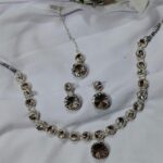 Gold Plated Kundan Long Necklace Set Earrings Maang Tikka