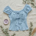 womens light blue summer top