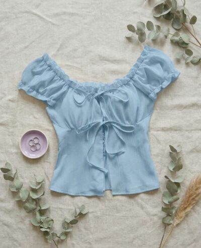 womens light blue summer top