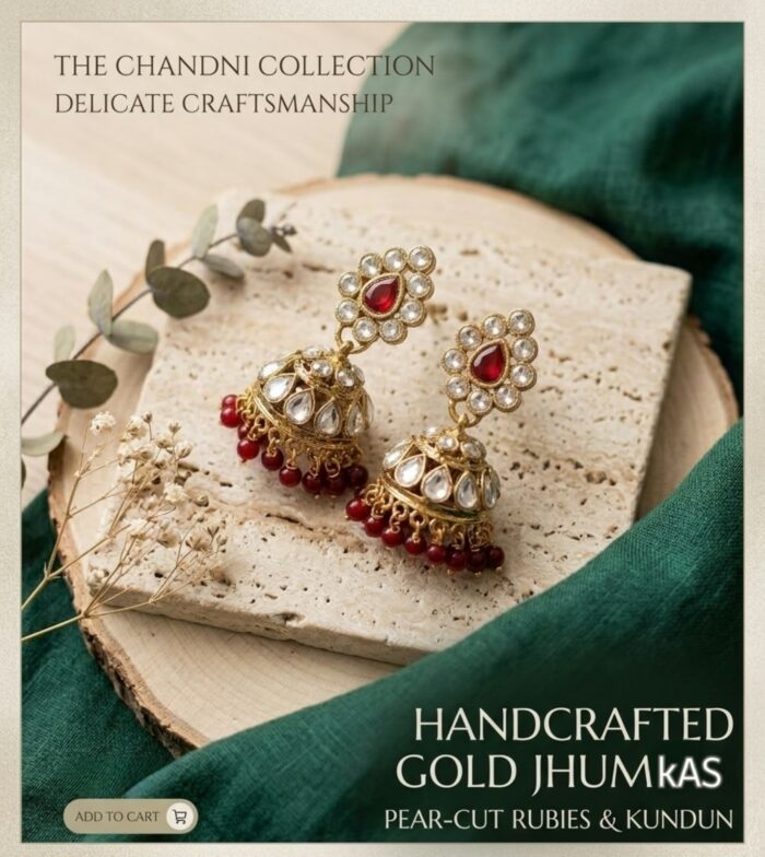 chandni collection maroon jhumka
